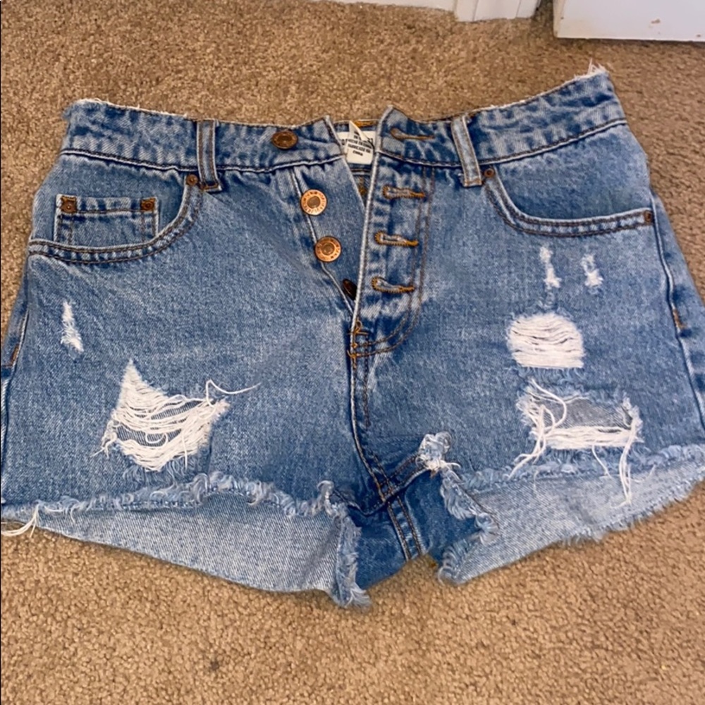 ripped denim shorts